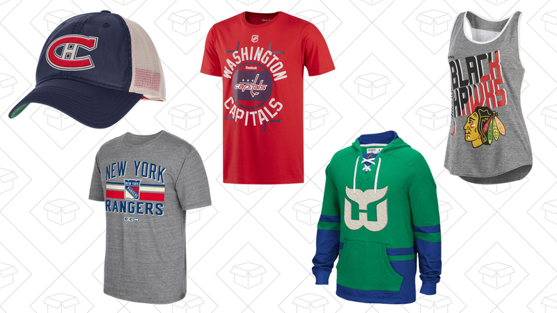 50% off all NHL t-shirts, jerseys, and hats from Reebok with code NHL50